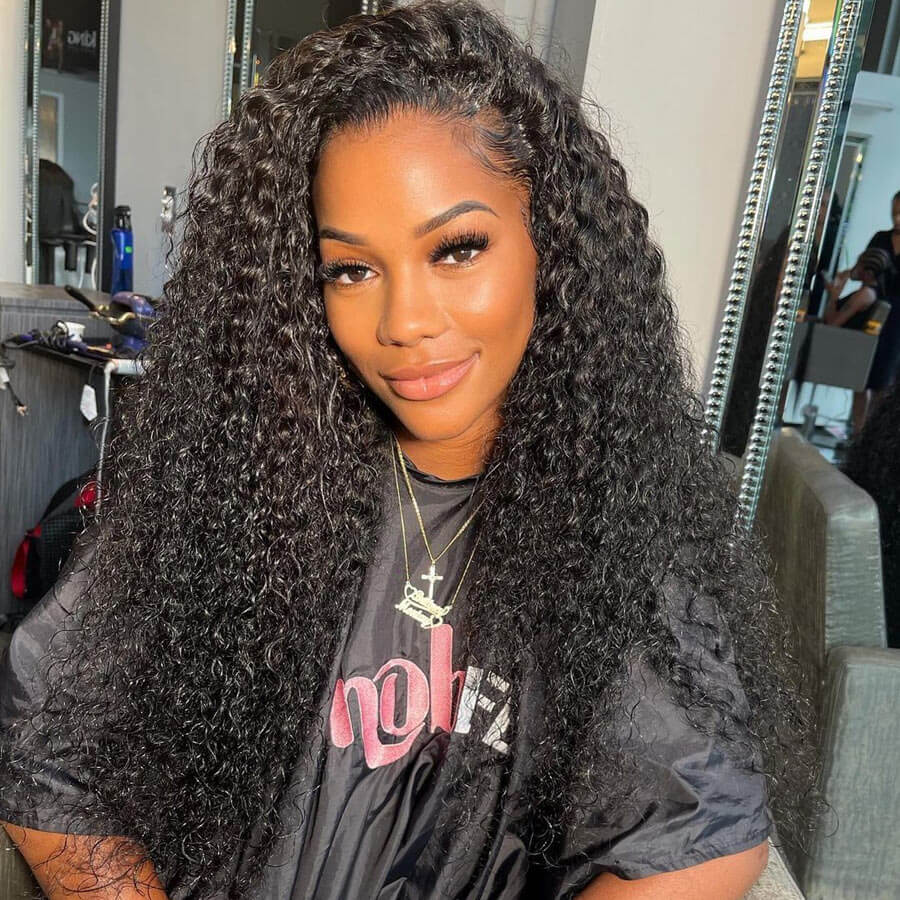 Natural Curly Hair 13x6 HD Lace Front Wigs Human Hair Pre Plucked Hairline Glueless Wig-Geeta Hair