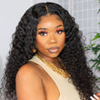 Natural Curly Hair T Part Lace Front Human Hair Wig Pre Plucked With Baby Hair-Geeta Hair