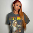 Ombre Red And Honey Blonde Straight HD Lace Front Wig Pre Plucked With Baby Hair Lace Front Wig