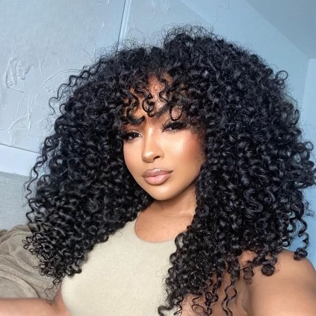 250% Density Spanish Curly Hair 13x4 HD Transparent Lace Front Wig Natural Human Hair Wig-Geeta Hair