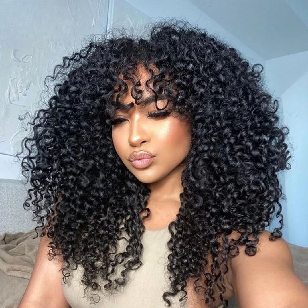 250% Density Spanish Curly Hair 13x4 HD Transparent Lace Front Wig Natural Human Hair Wig-Geeta Hair