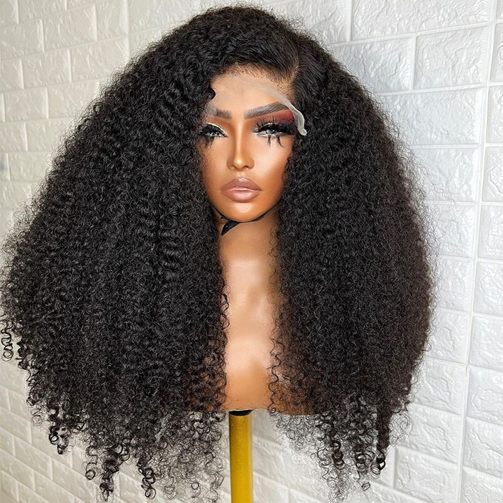 13x4/13x6 HD Transparent Lace Front Wig kinky Curly Hair Pre Plucked Headline Real Human Hair Wig-Geeta Hair