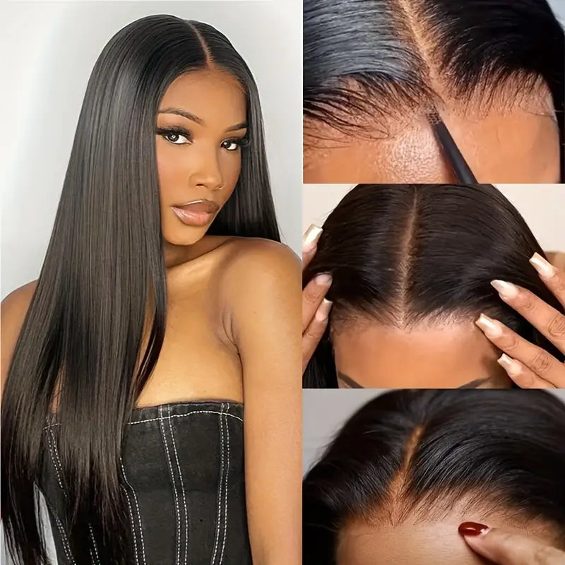 Wear Go Glueless Straight Pre Cut HD Transaparent Lace Human Hair Wigs With Breathable Cap Air Wig-Geeta Hair