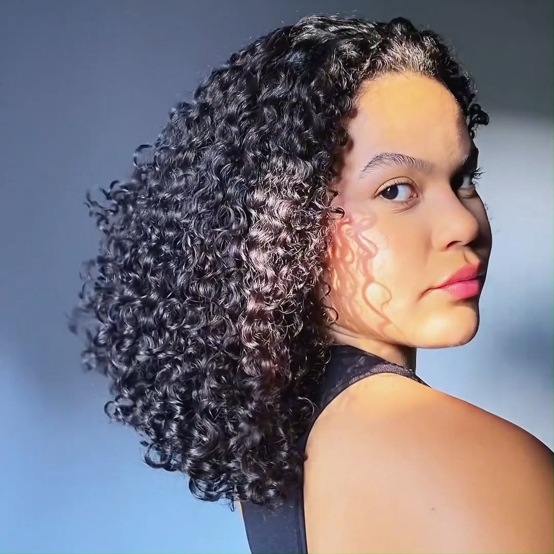 Short Bob Glueless Wigs Fluffy Culry 13x4 Lace Front Human Hair Wig Pre Plucked 250% Density No Code Needed