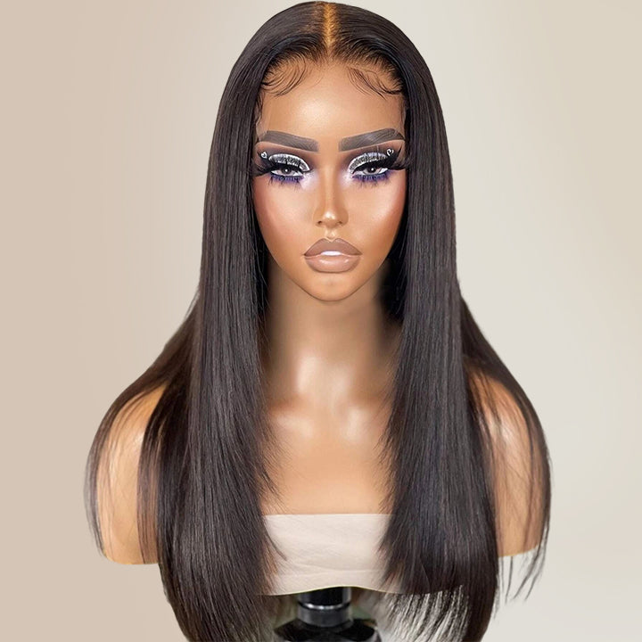Bogo Sale: $169= 16" Wear Go Glueless Layer Straight Wig + Pixie Cut Color Bob Wig