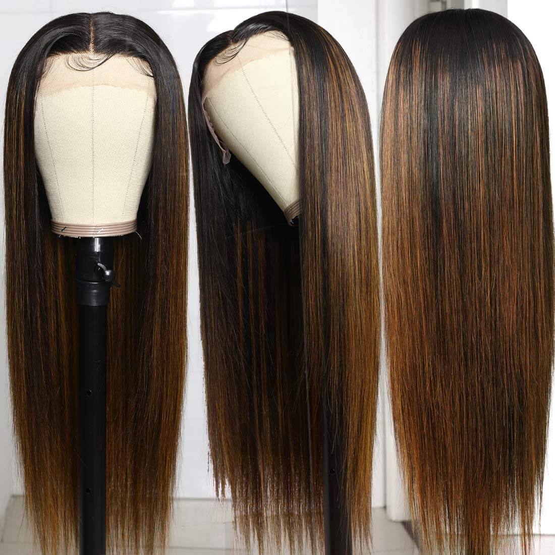 Buy 1 Get 1 Free: Balayage Blonde Straight/Body Wave 13x4 Hd Lace Wig - Flash Sale