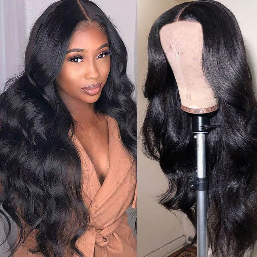 Brazilian Hair Body Wave T Part Lace Wig 100% Virgin Human Hair Natural Color With Baby Hair-Geeta Hair