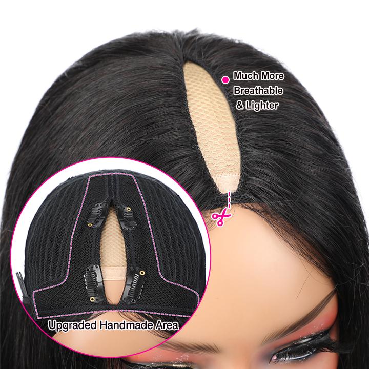 Thin V Part Wig Body Wave Human Hair Wigs That Is Beginner-friendly-Geeta Hair