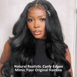 Type 4C Kinky Hairline Body Wave 13x4 Undetectable Lace Human Hair Wigs With Kinky Baby Hairline-Geeta Hair