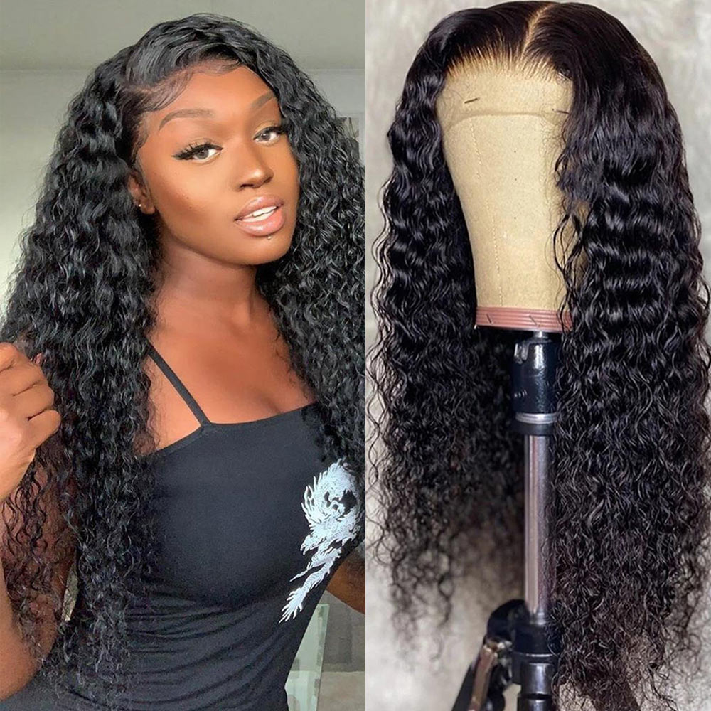 Water Wave Hair 4x4 HD Lace Closure 100% Virgin Human Hair Wig Perfect Hairline With Baby Hair -Geeta Hair