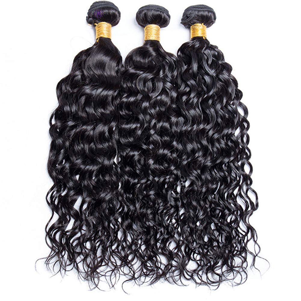 Geetahair Water Wave Hair 3 Bundles with 4x4 Lace Closure 100% Virgin Human Hair on Sale