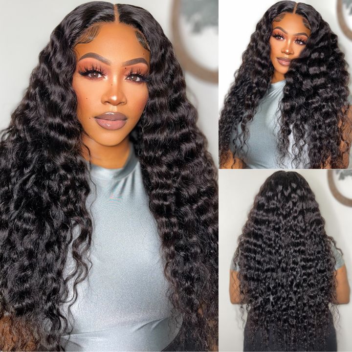 No Code 50% OFF Flash Sale: Glueless 6x4.5 Deep Wave Pre Cut HD Transaparent Lace Human Hair Wigs-Only 2 Days