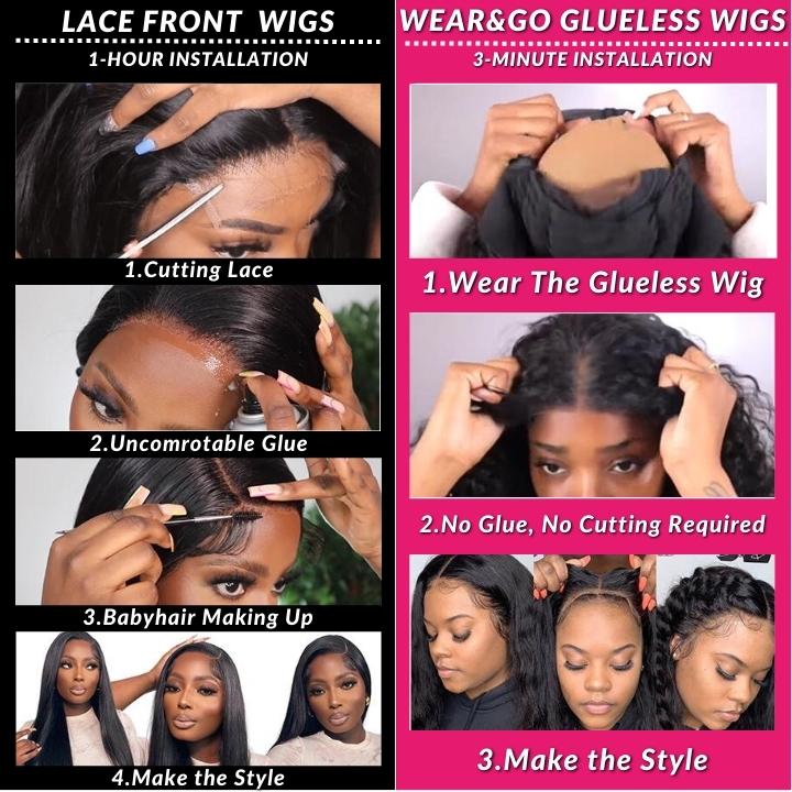 Wear&Go Reddish Brown Glueless Kinky Curly 5x5 HD Lace Wig Easy to Wear Pre Cut Lace Human Hair Wigs-Geeta Hair