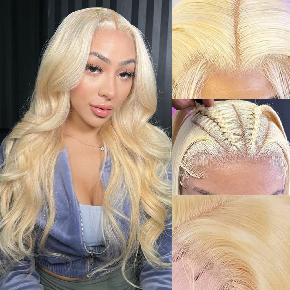 Wear Go Glueless 613 Blonde Body Wave/Straight Pre Cut HD Transparent Lace Human Hair Wigs With Air Cap Breathable Wig-Geeta Hair