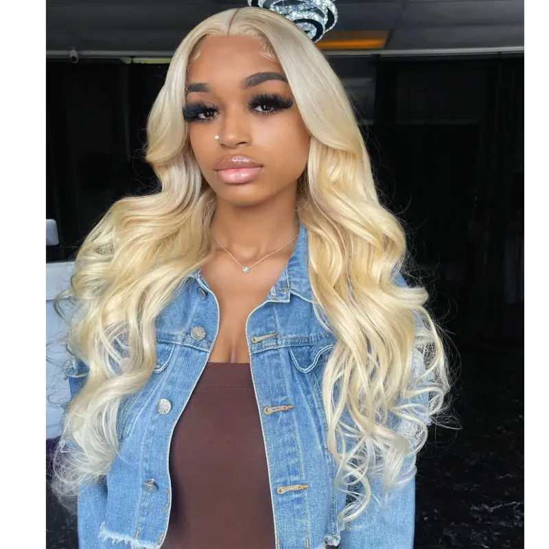 Wear Go Glueless 613 Blonde Body Wave/Straight Pre Cut HD Transparent Lace Human Hair Wigs With Air Cap Breathable Wig-Geeta Hair