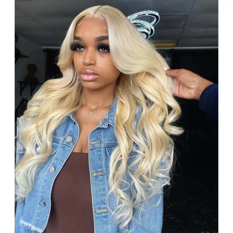 Wear Go Glueless 613 Blonde Body Wave/Straight Pre Cut HD Transparent Lace Human Hair Wigs With Air Cap Breathable Wig-Geeta Hair
