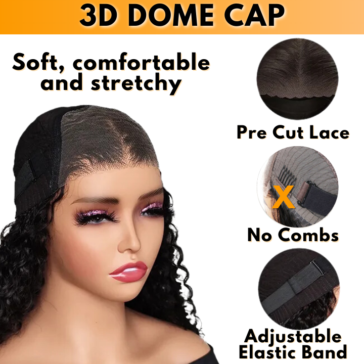 No Code 50% OFF Flash Sale: Glueless 6x4.5 Deep Wave Pre Cut HD Transaparent Lace Human Hair Wigs-Only 2 Days