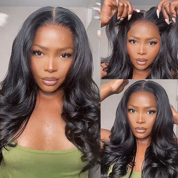 Wear Go Glueless Body Wave Pre Cut HD Transaparent Lace 100% Virgin Human Hair Wigs Wear & Go Pre Plucked Hairline Air Cap Wig-Geeta Hair
