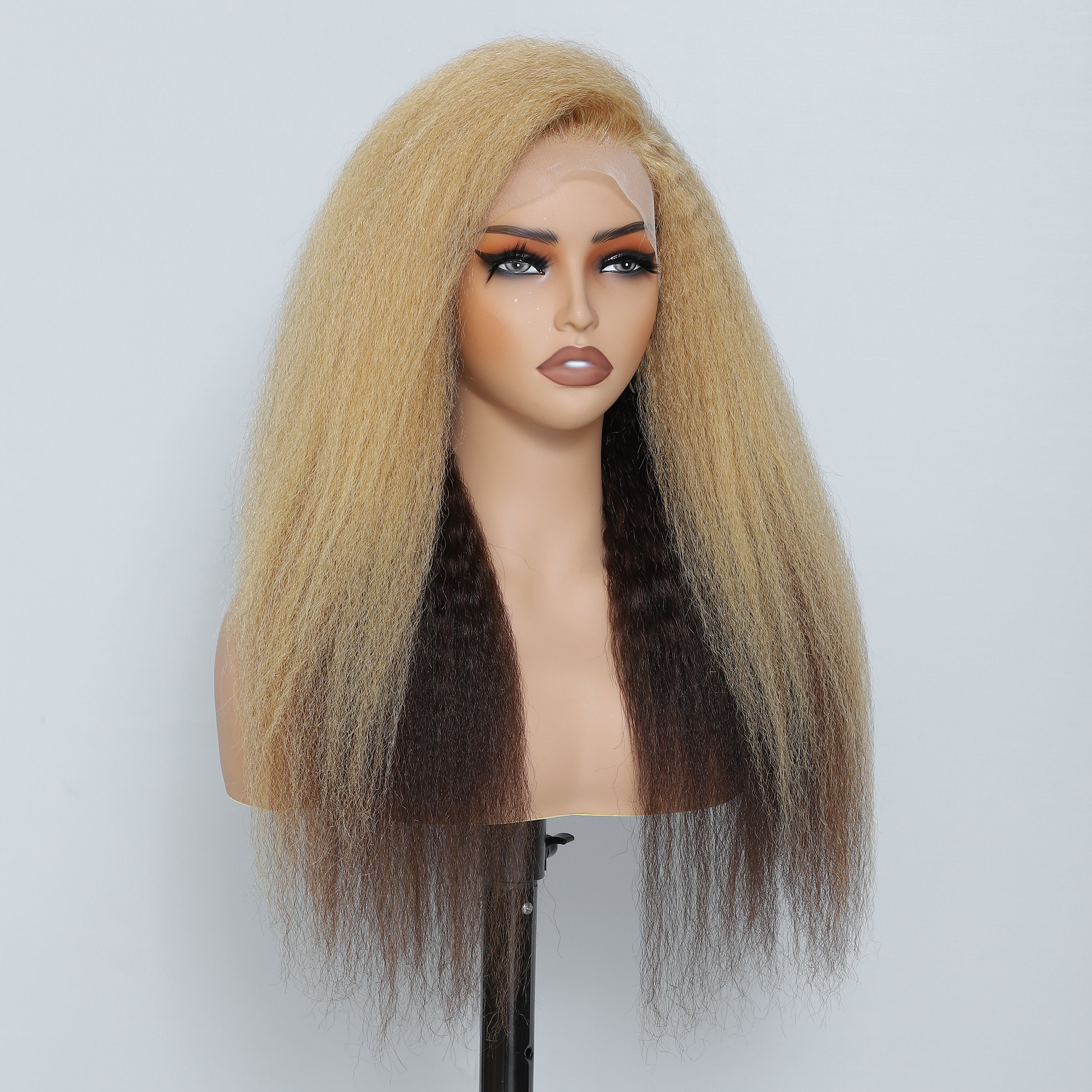 613 Blonde Lace Front Wig Kinky Straight Ombre Colored Human Hair Wigs For Black Women 13x4 Blonde Lace Front Wigs----Geeta Hair