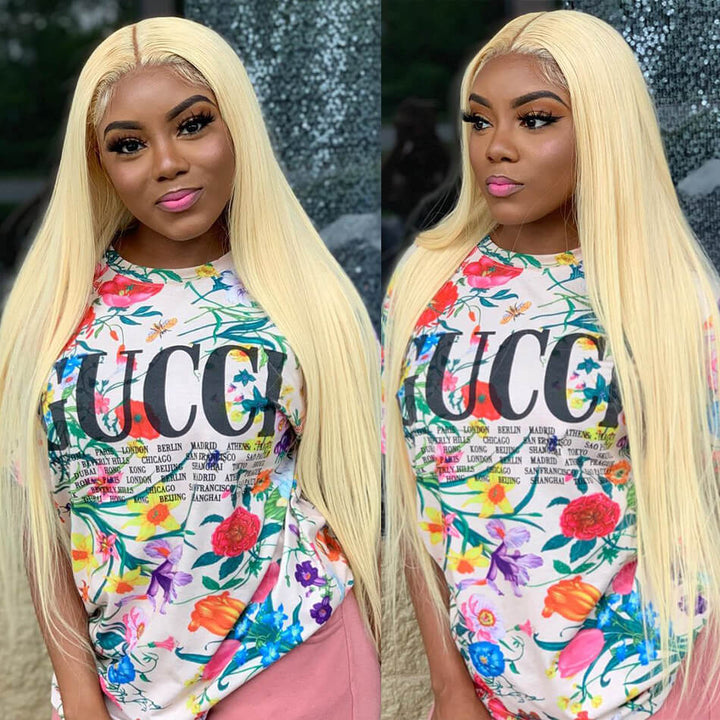 Crazy Flash Sale: 180% Density Straight Hair 613 Blonde 13x6 Frontal Wig - Only 2 Days