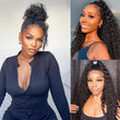 Black Curly Hair 360 Lace Front Wigs 100% Real Human Hair Wig Pre Plucked With Baby Hair-GeetaHair