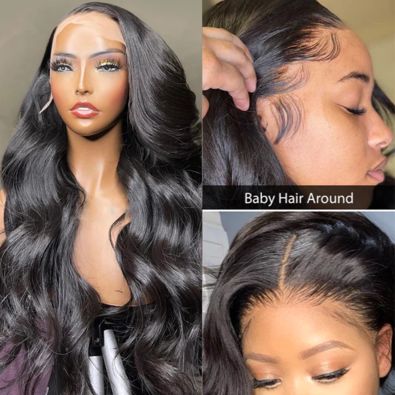 Brazilian Body Wave Hair 13x4/13x6 HD Transparent Lace Frontal Wig Pre Plucked Hairline Best Human Hair Wig-Geeta Hair
