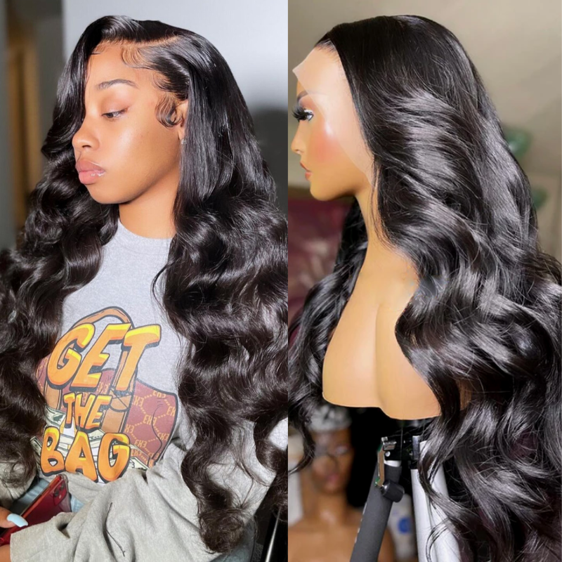 Brazilian Body Wave Hair 13x4/13x6 HD Transparent Lace Frontal Wig Pre Plucked Hairline Best Human Hair Wig-Geeta Hair