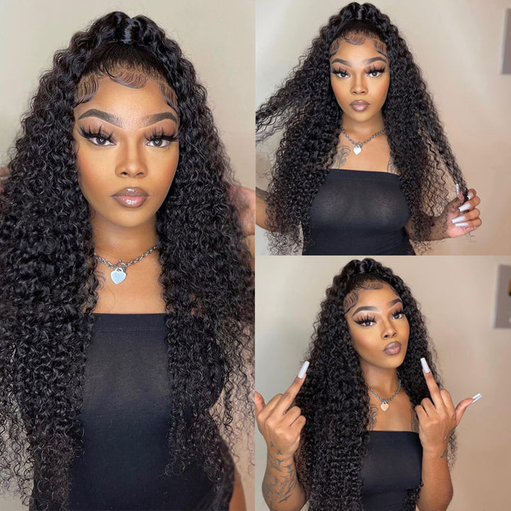 13x4 Lace Front Wigs Curly Hair / Blonde Highlight Wig Pre Plucked With Baby Hair 100% Virgin Human Hair Wig -Geeta Hair