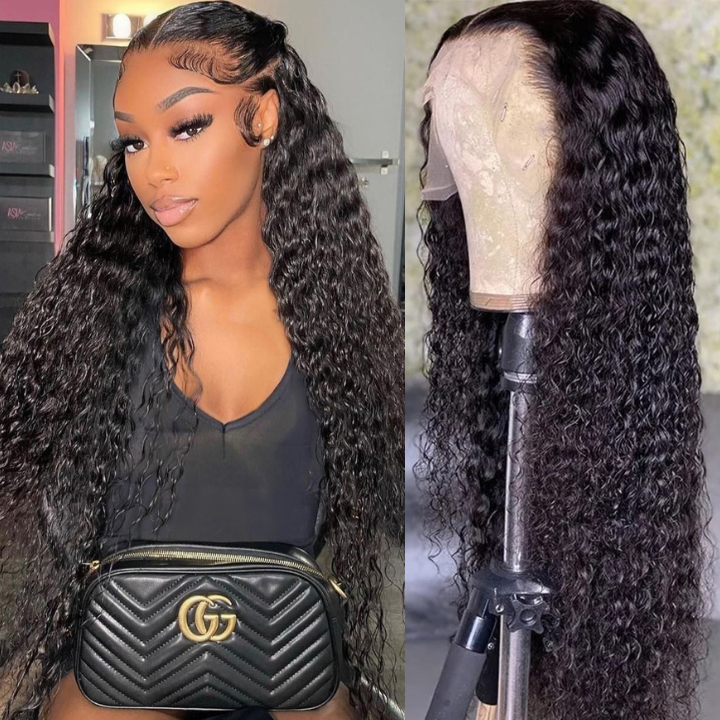 Curly Human Hair 13x4 HD Lace Front Wig Pre Plucked Hairline 250% Density Wig-Geeta Hair No Code Needed
