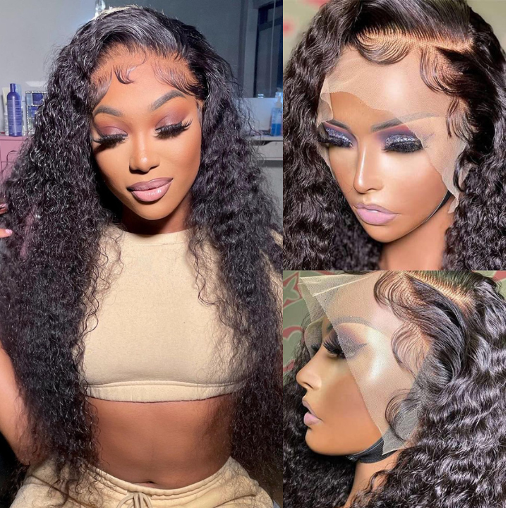 Curly Human Hair 13x4 HD Lace Front Wig Pre Plucked Hairline 250% Density Wig-Geeta Hair No Code Needed