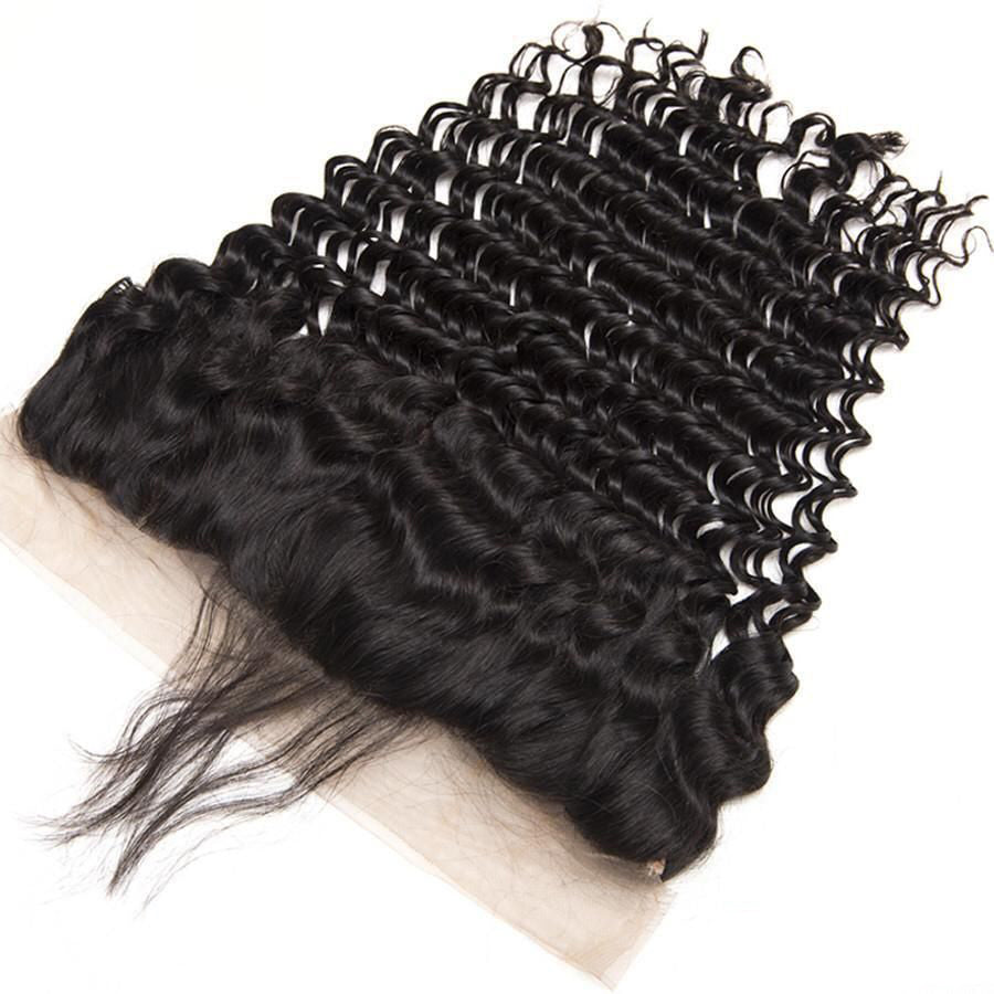 Geetahair Deep Wave 3 Bundles With 13x4 Lace Frontal Virgin Humam Hair