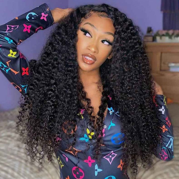 13x4 Lace Front Wigs Curly Hair / Blonde Highlight Wig Pre Plucked With Baby Hair 100% Virgin Human Hair Wig -Geeta Hair