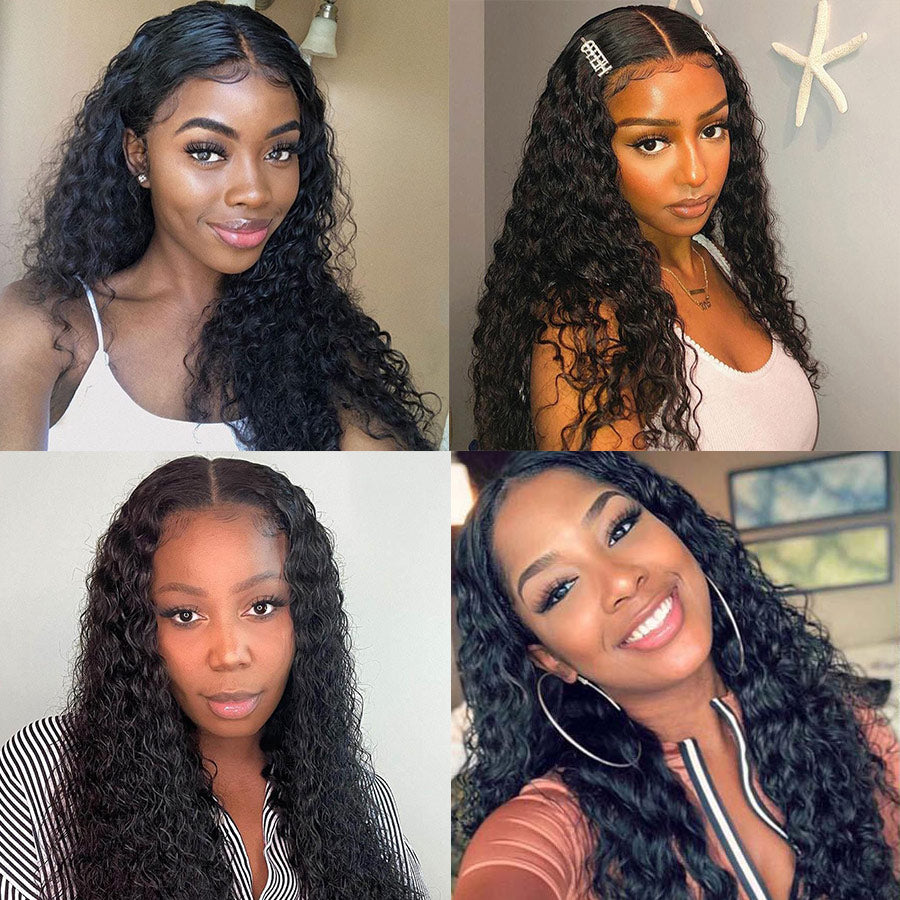 Water Wave Hair 4x4 HD Lace Closure 100% Virgin Human Hair Wig Perfect Hairline With Baby Hair -Geeta Hair