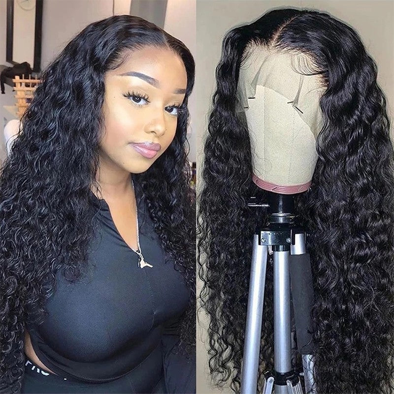 Water Wave Hair Glueless 5x5 HD Lace Closure Wig 100% Virgin Human Hair Pre Plucked Hairline Glueless Wig -Geeta Hair