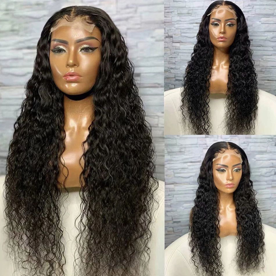 Over $101 Save $100: Water Wave Hair Glueless 5x5 HD Lace Closure Wig  - Christmas Flash Sale