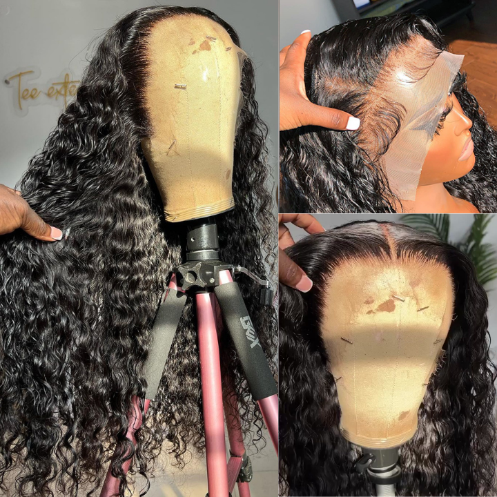 Curly Human Hair 13x4 HD Lace Front Wig Pre Plucked Hairline 250% Density Wig-Geeta Hair No Code Needed