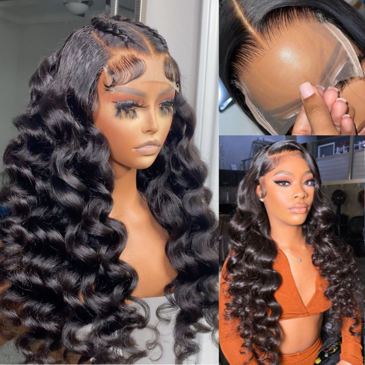 Natural Crimps Curls Loose Deep Wave Glueless 5x5/6x4.5 Closure HD Lace Human Hair Wig With Baby Hair-Geeta Hair