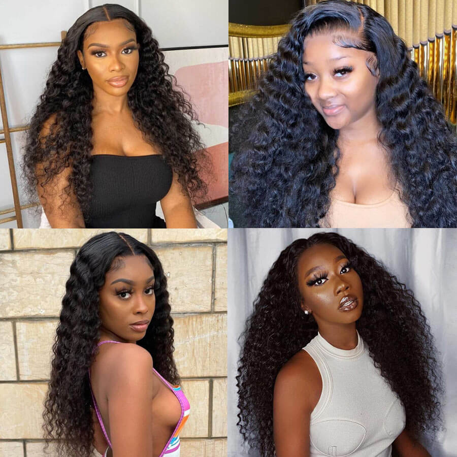 Over $101 Save $100: Deep Wave Glueless 5x5 HD Transparent Lace Closure Wig-Spring 2023 Flash Sale