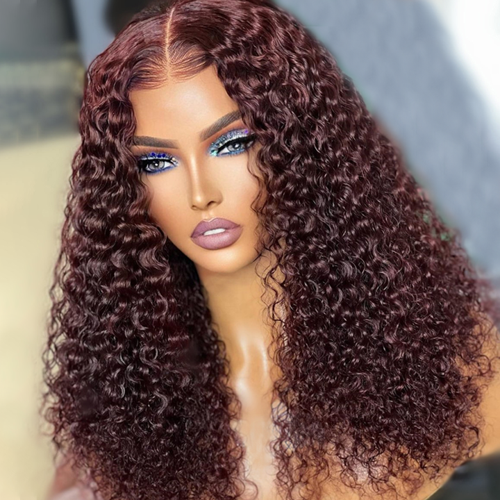 Burgundy Bliss Curly Wig