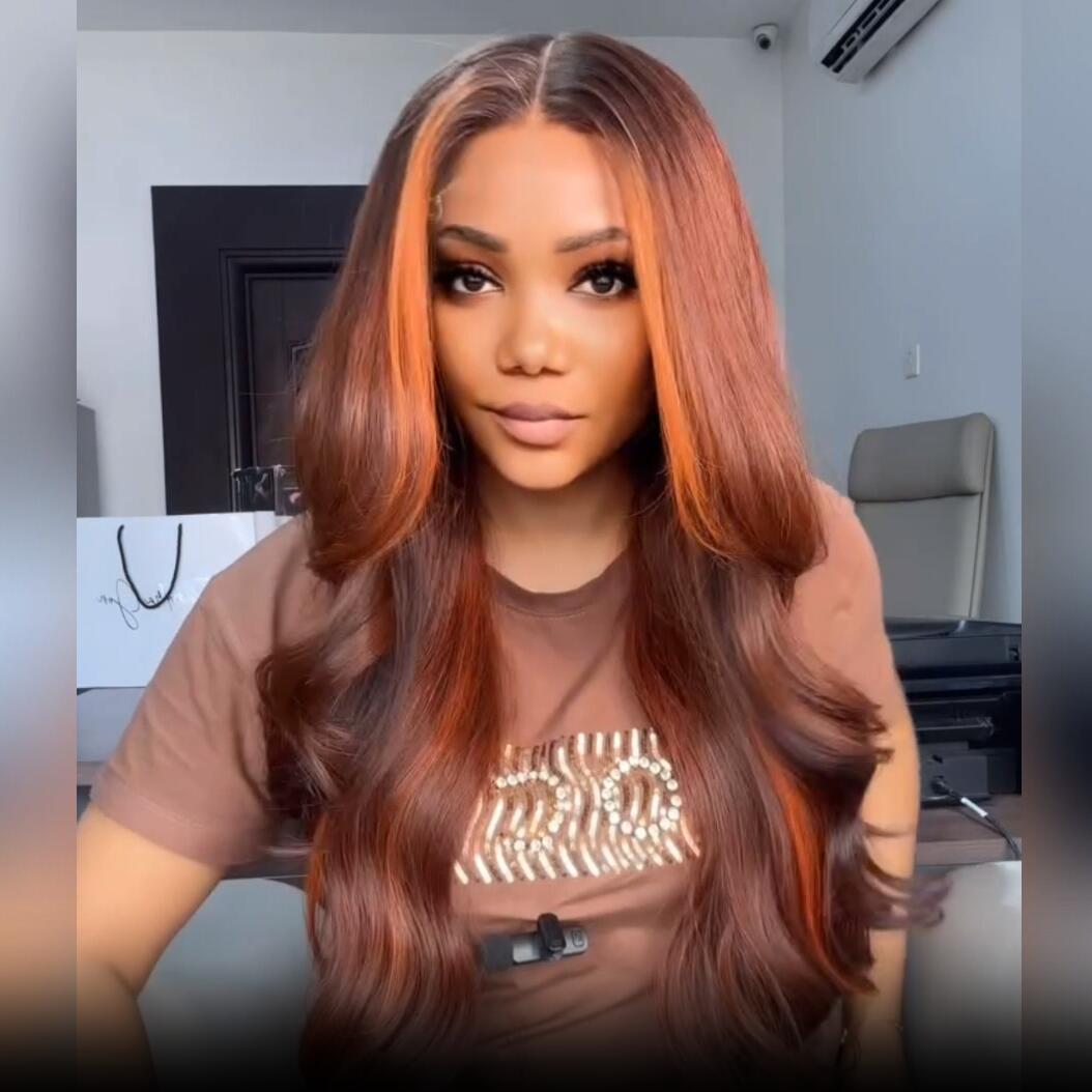 Glamorous Copper Wave Wig
