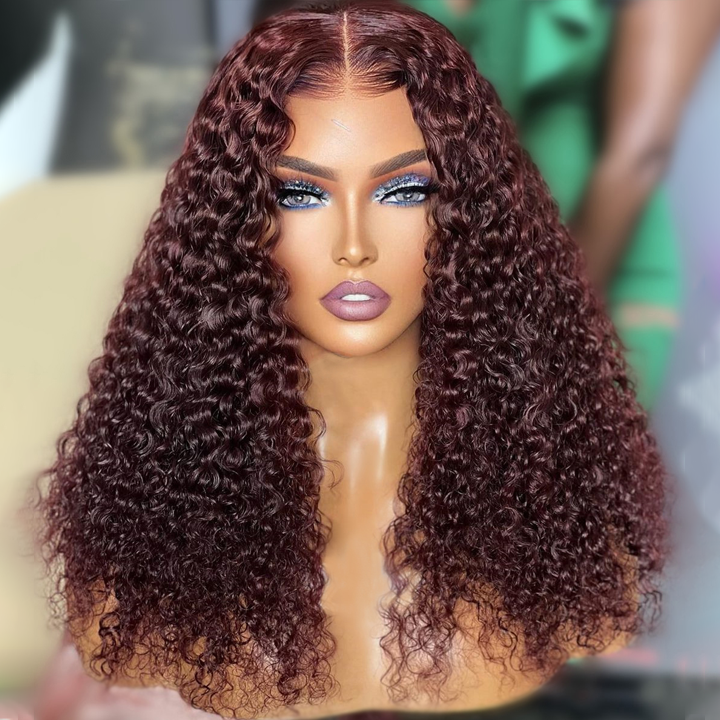 Burgundy Bliss Curly Wig