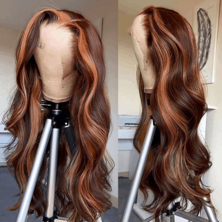 Glamorous Copper Wave Wig