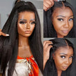 Wear Go Glueless Wigs Kinky Straight Pre Cut HD Transaparent Lace Human Hair Wigs With Breathable Wear & Go Pre Plucked Hairline Cap Air Wig-Geeta Hair