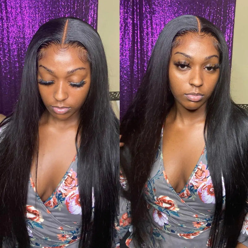 Wear Go Glueless Straight Pre Cut HD Transaparent Lace Human Hair Wigs With Breathable Cap Air Wig-Geeta Hair