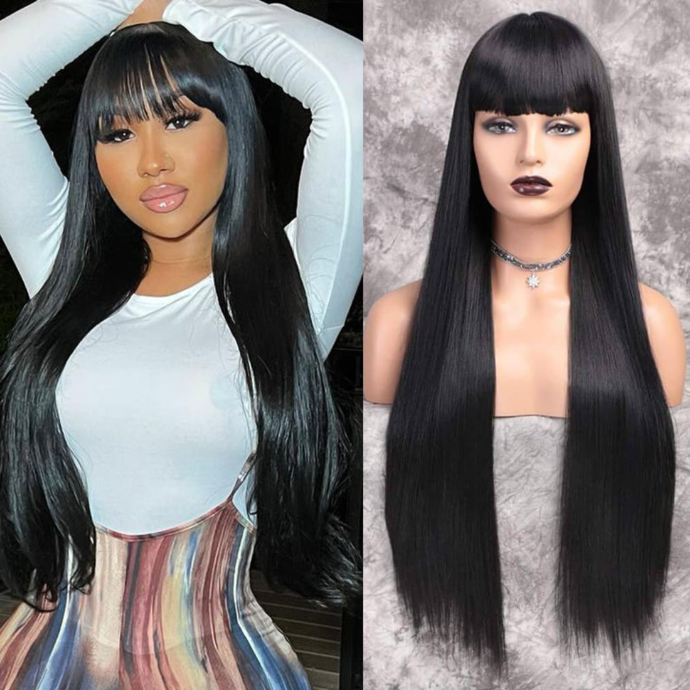 Flash Sale: Buy 180% Density Loose Deep Wave 13*4 Lace Wig, Get Straight Wig With Bangs For Free