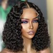 Spanish Curly Bob Wig 5x5 HD Lace Closure Wig 12"-18" Human Hair Bob Wigs Black Color - Geeta-hair