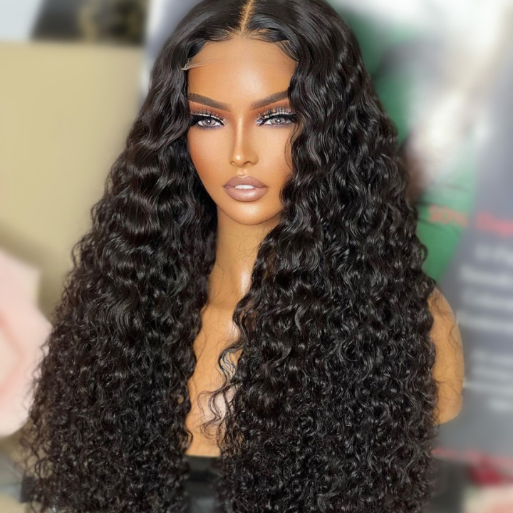 13x4 HD Lace Spanish Curly Human Hair Wigs Glueless 5x5 Lace Closure Wig Pre Plucked Hairline - Geeta Hair