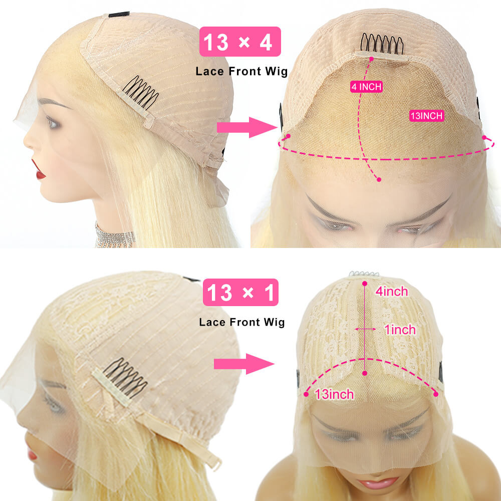 Straight Hair 613 Blonde Frontal Wig 13x4 HD Lace Front Human Hair Wigs Pre Plucked Hairline-Geeta Hair