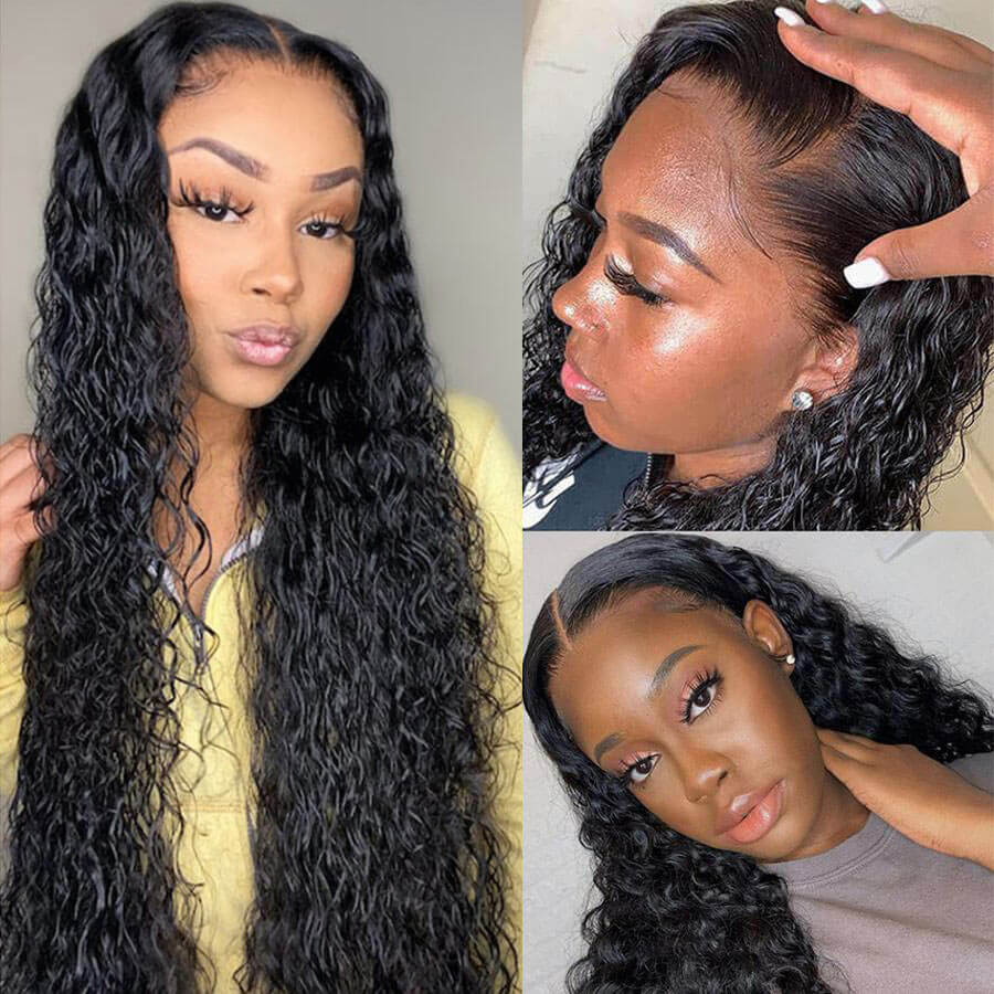 Water Wave Hair 4x4 HD Lace Closure 100% Virgin Human Hair Wig Perfect Hairline With Baby Hair -Geeta Hair