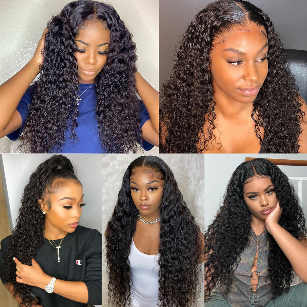 Over $101 Save $100: Water Wave Hair Glueless 5x5 HD Lace Closure Wig  - Christmas Flash Sale